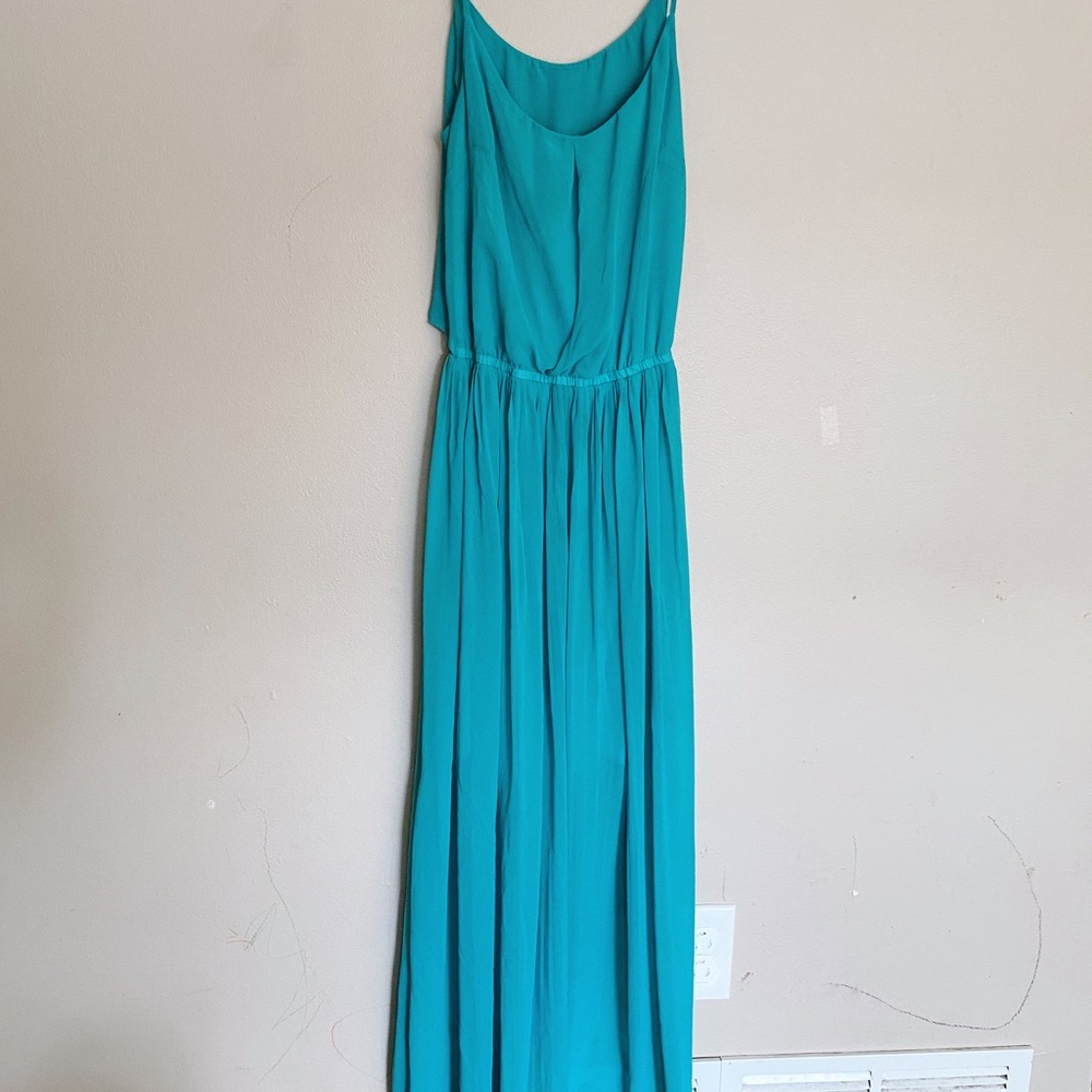 teal maxi dress